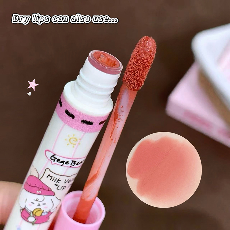 Gege Bear 6PC Velvet Lip Mud S - Matte Velvet Lip Tint Long Lasting review and price