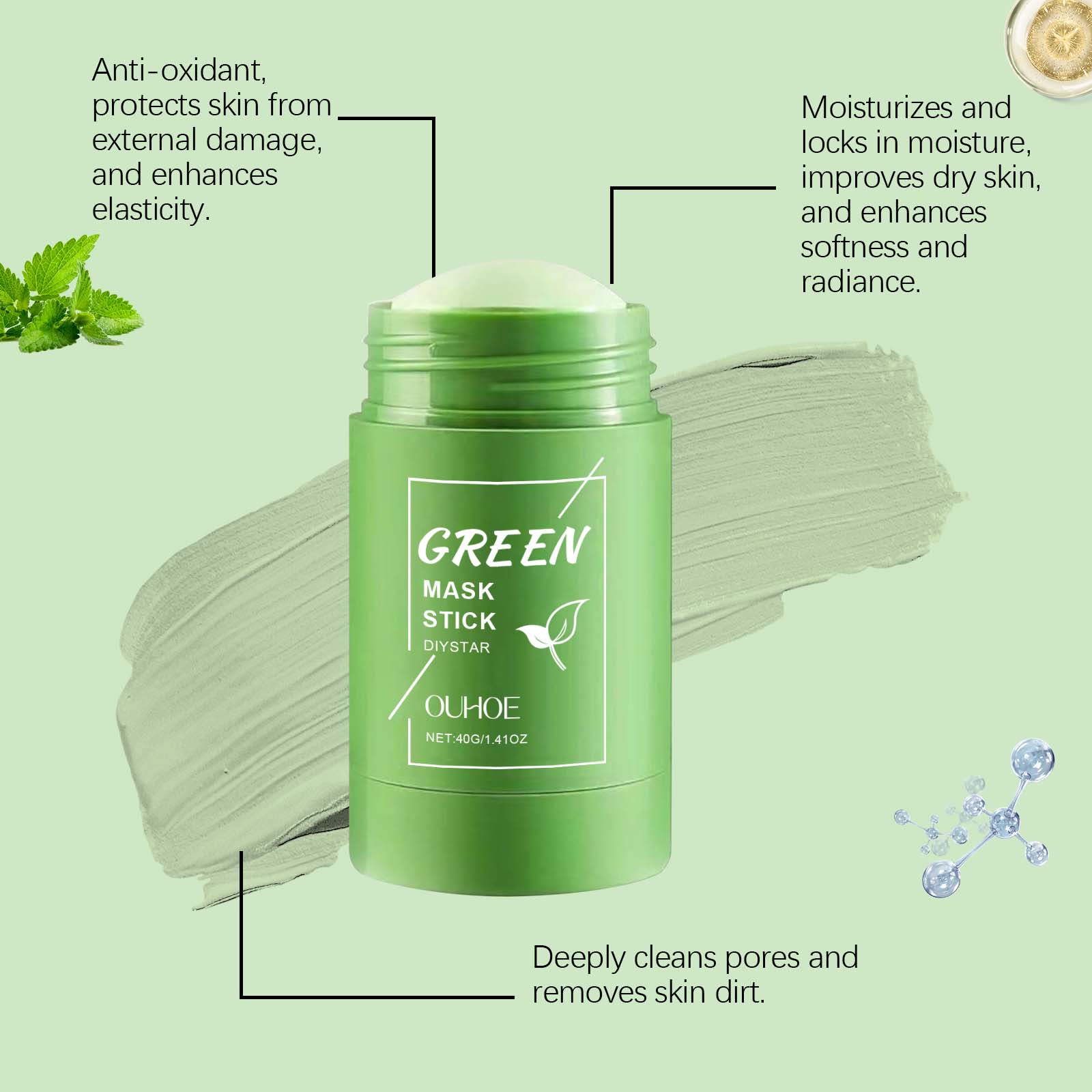 Green Tea Mask Stick for Face  - Green Tea Cleansing Clay Mask review and price