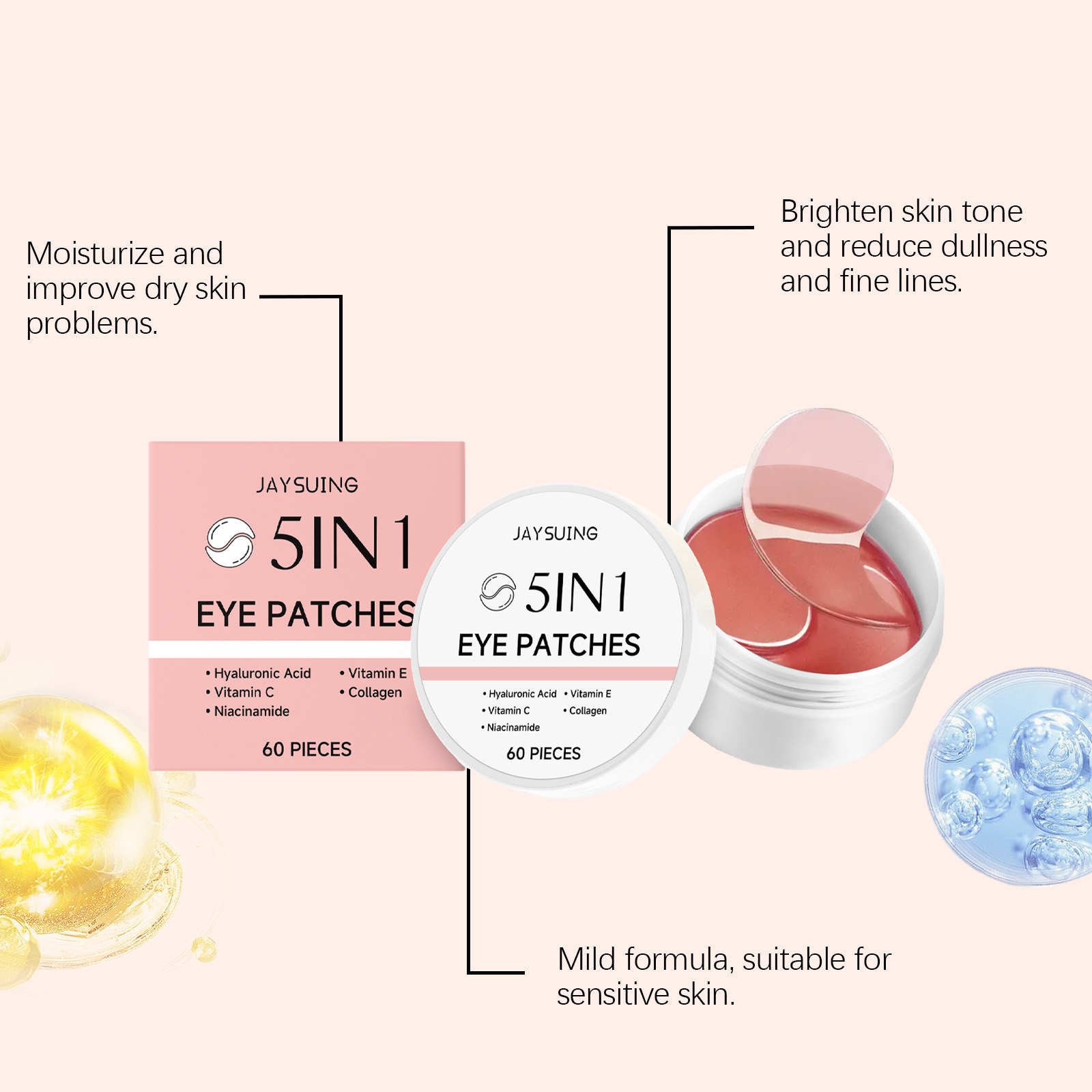 JAYSUING 5-in-1 Under Eye Patc - Collagen Under Eye Patches review and price