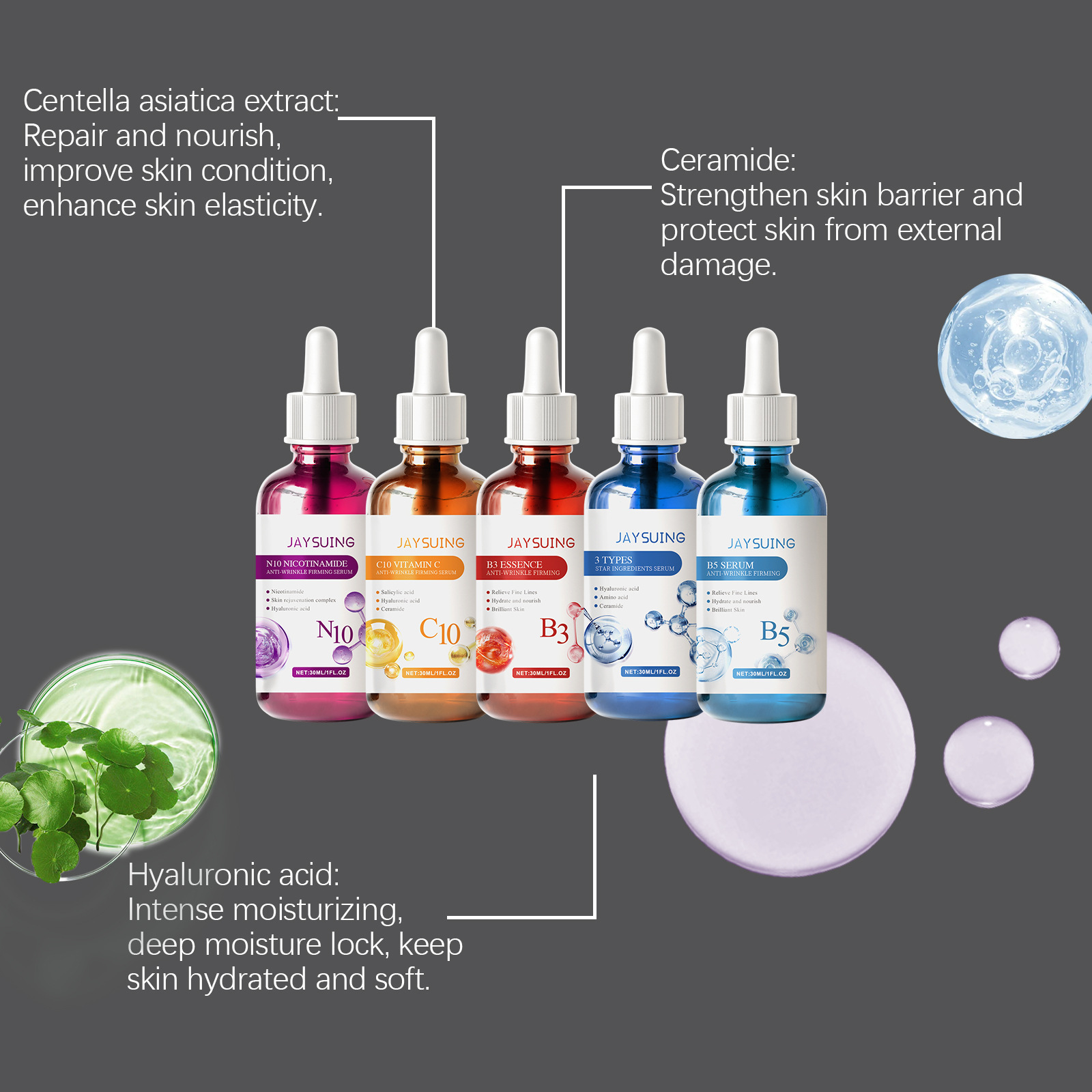 Face Serum Skin Care Sets 5PCS - Niacinamide Pore Shrinking Essence review and price