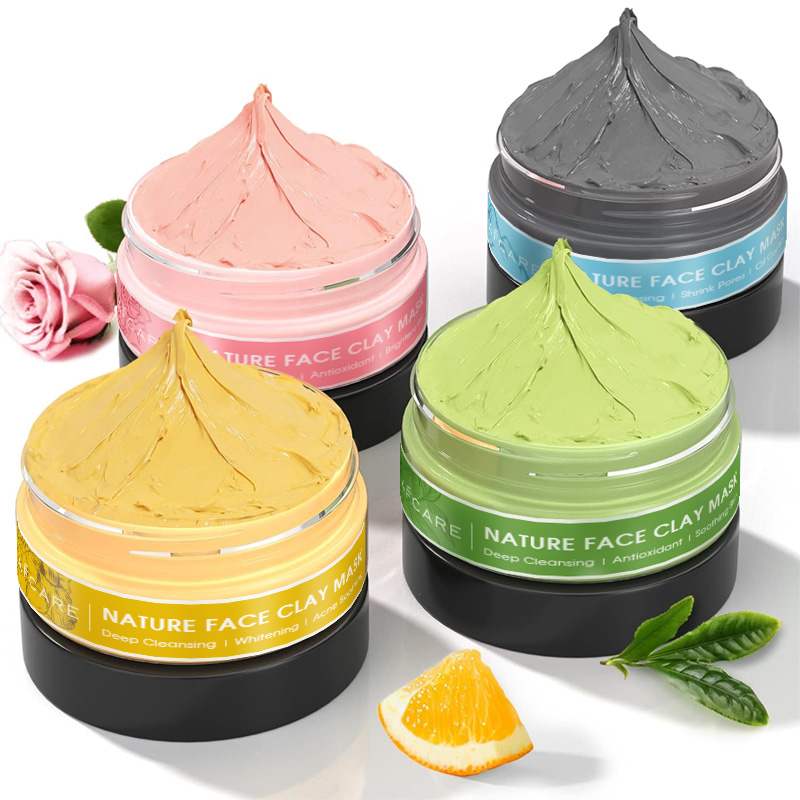 4 Pcs Clay Facial Mask Set Tur - Green Tea Cleansing Clay Mask review and price