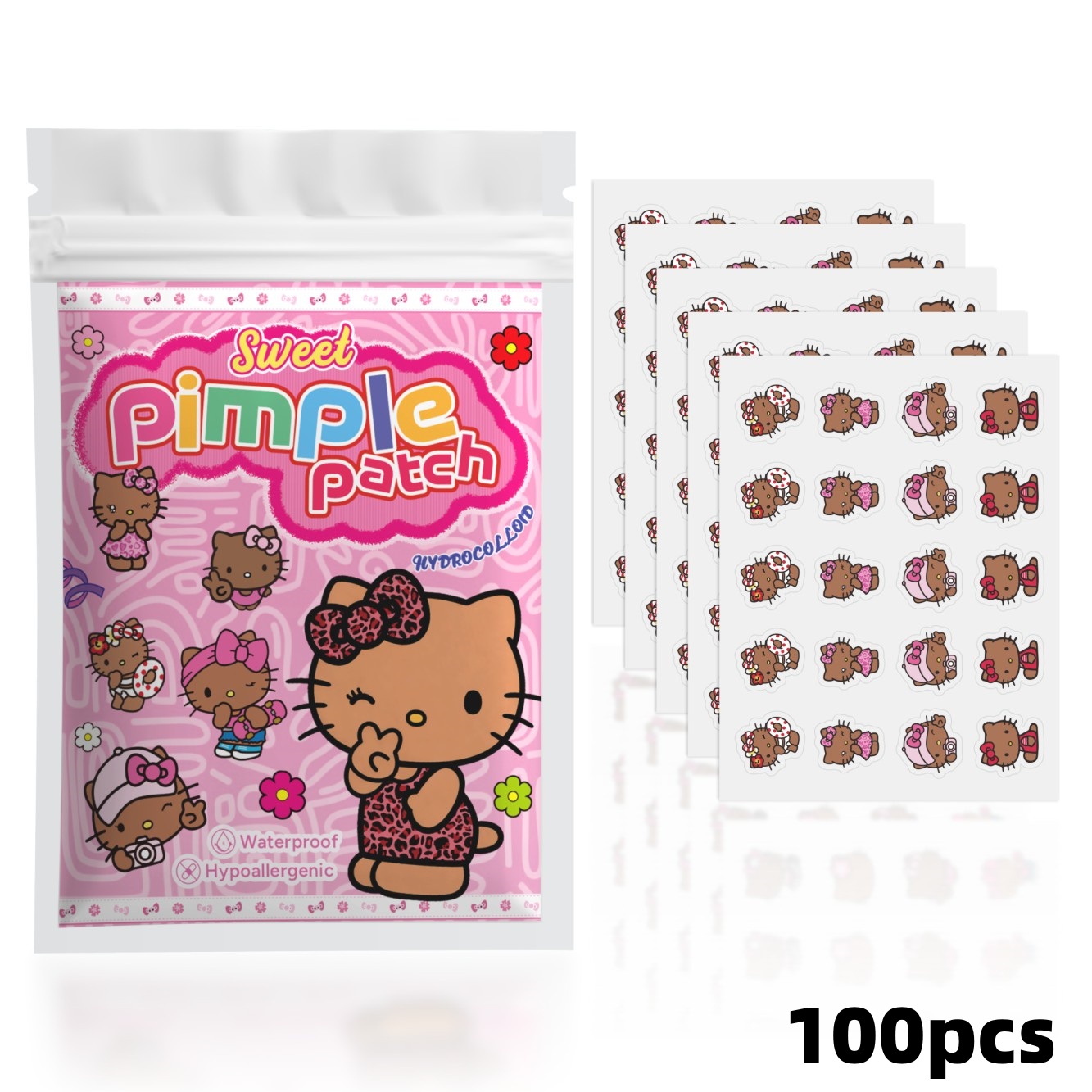 100PCS hello kitty Acne patche - Hydrocolloid Pimple Patch review and price
