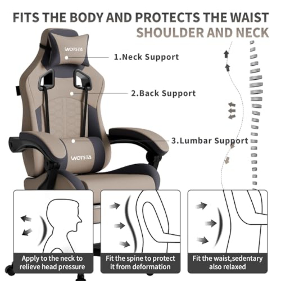 Gaming Chair with Massage, Erg - Massage review and price