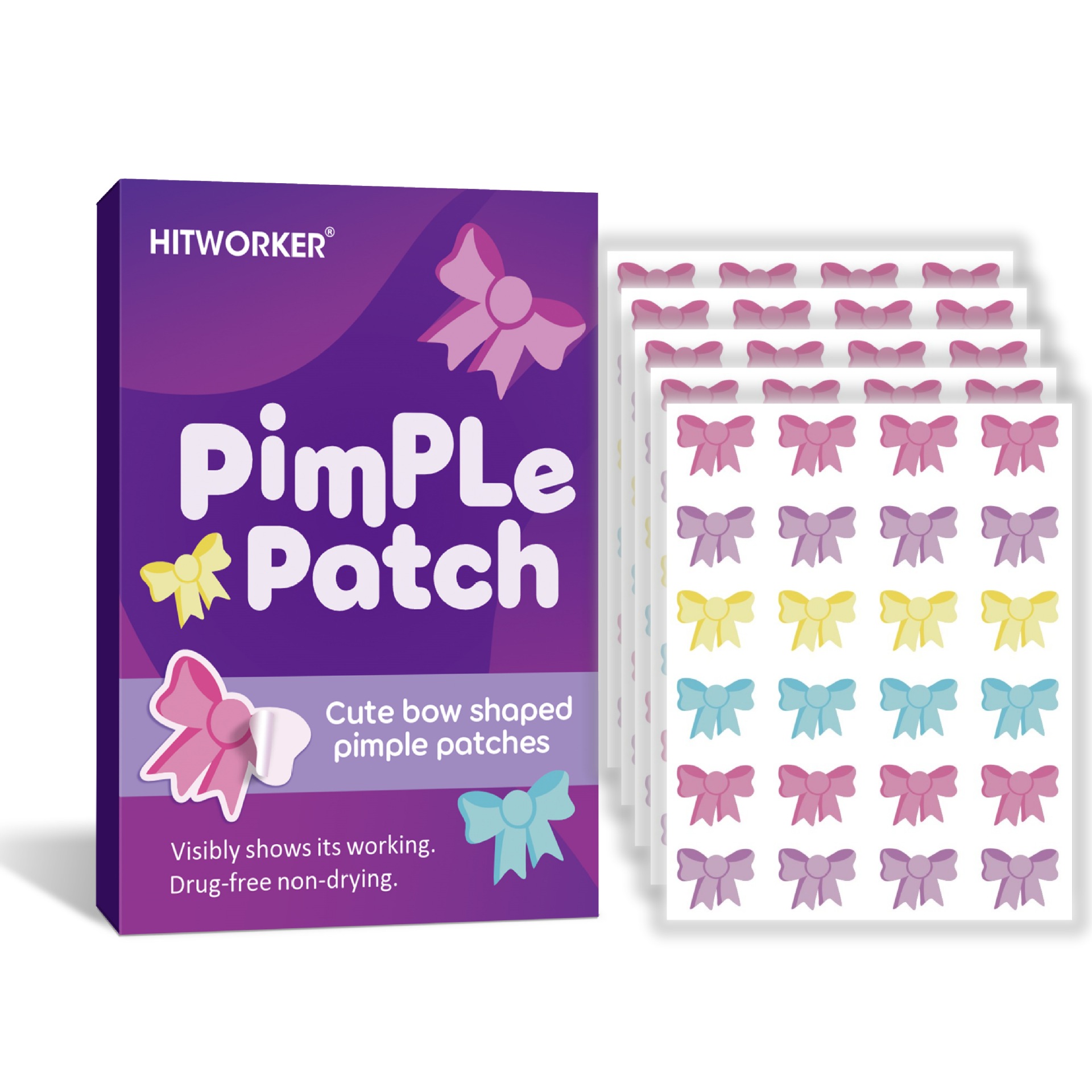 120Pcs Bow Shaped Acne Pimple  - Hydrocolloid Pimple Patch review and price