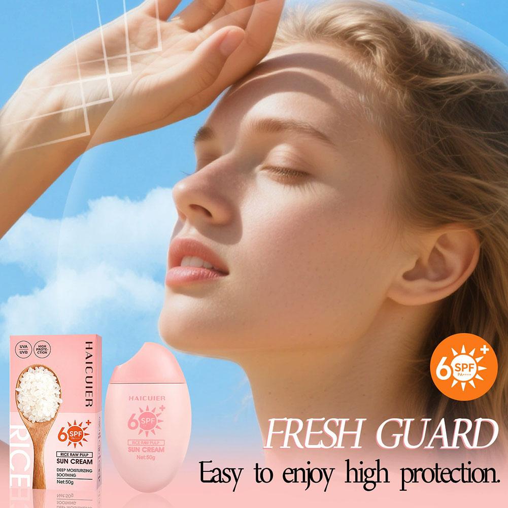 SPF50+ Sunscreen Rice Raw Pulp - Spf 50 Waterproof Sunscreen review and price