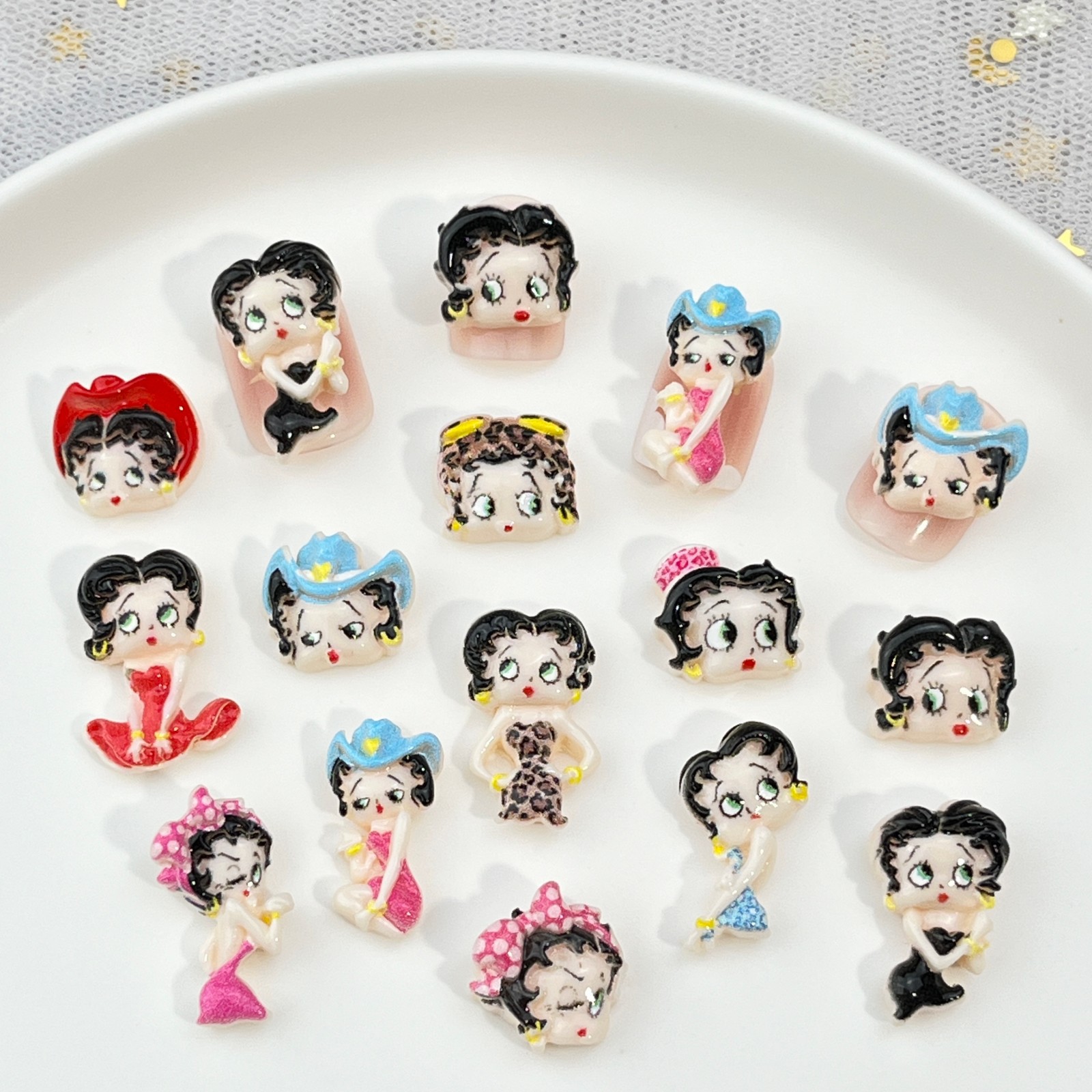 100pcs Cartoon Betty Nail Art  - Nail Art review and price