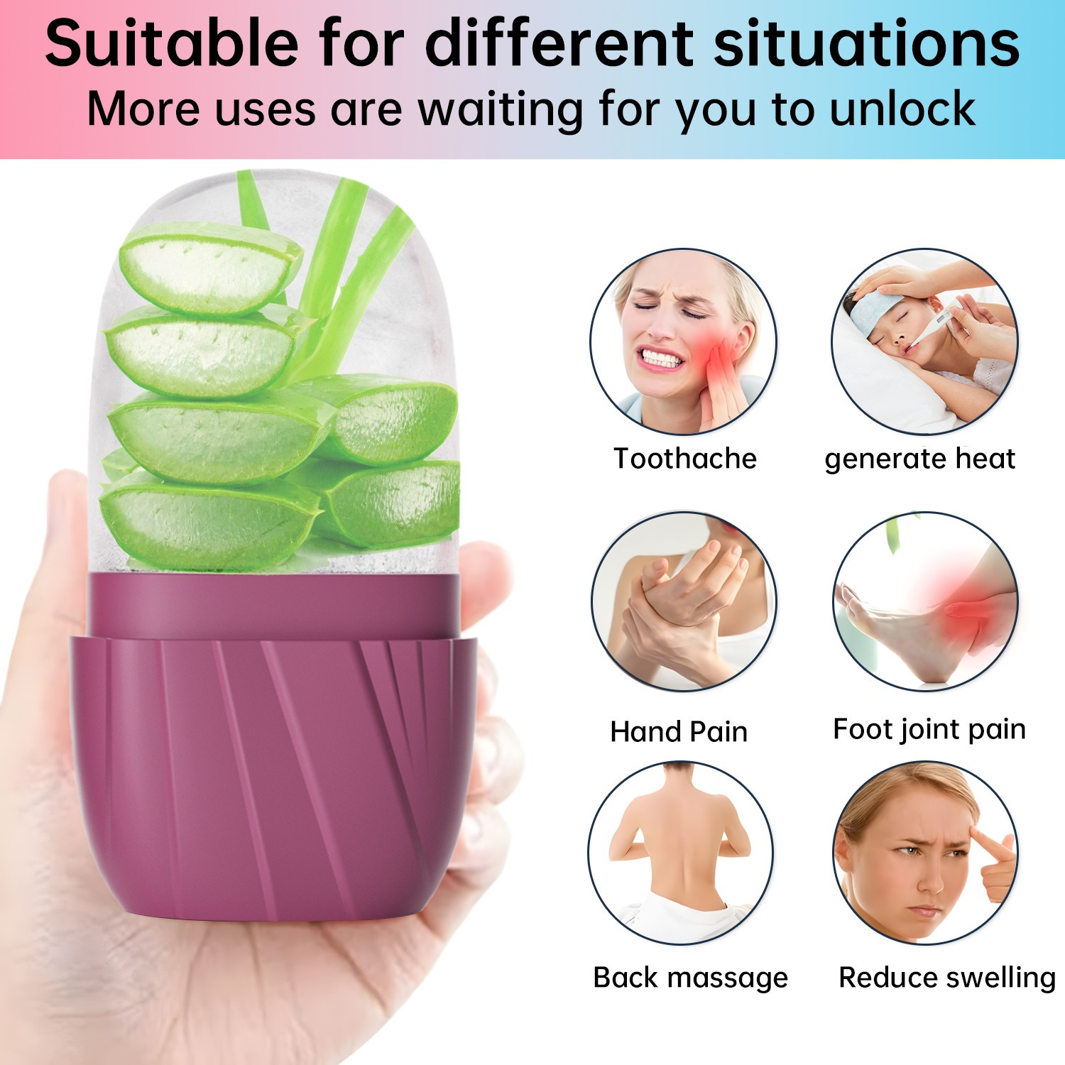 Aesthetic Striped Facial Ice M - Face Ice Roller Puffiness review and price