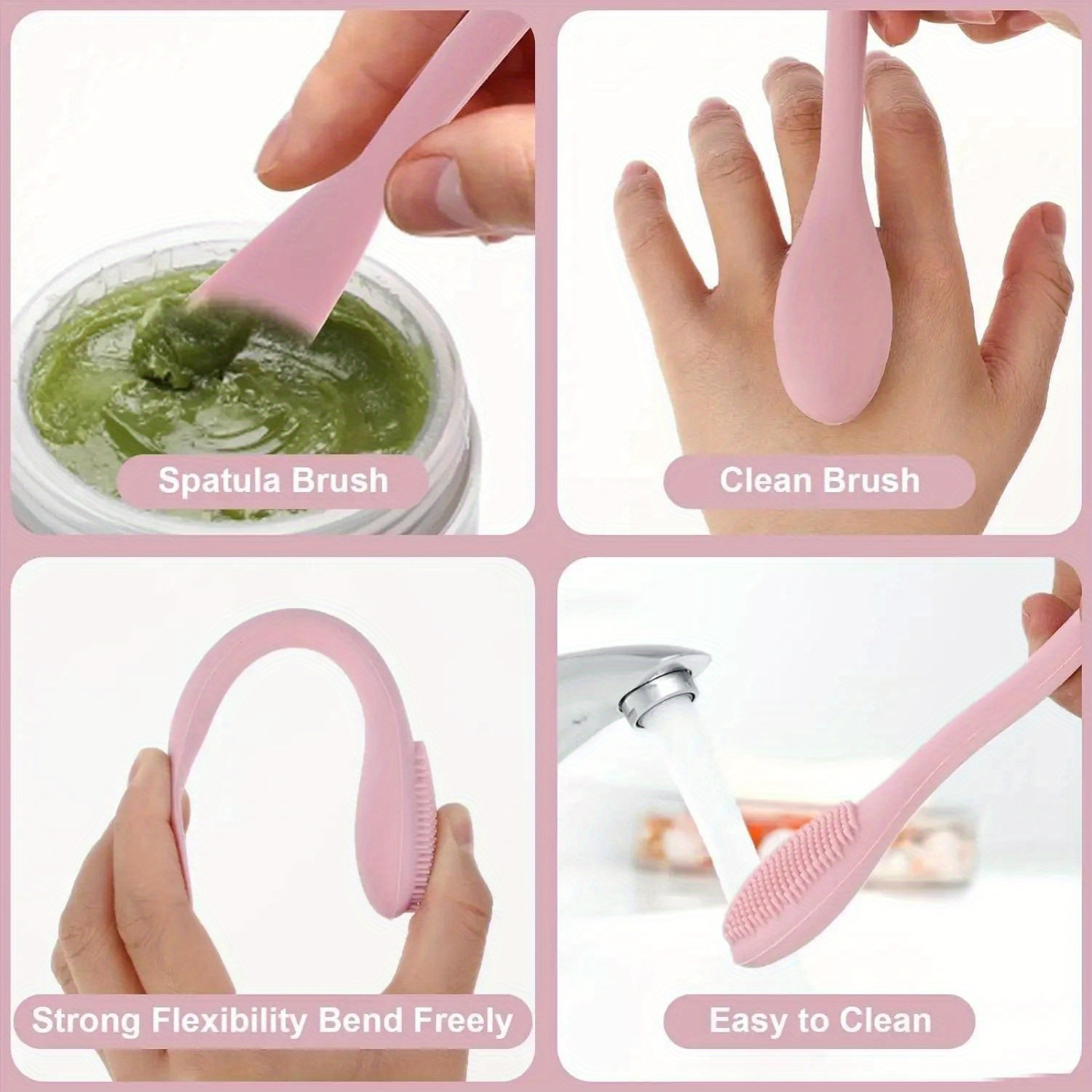 Double Head Facial Mask Brush  - Silicone Face Scrubber Electric review and price