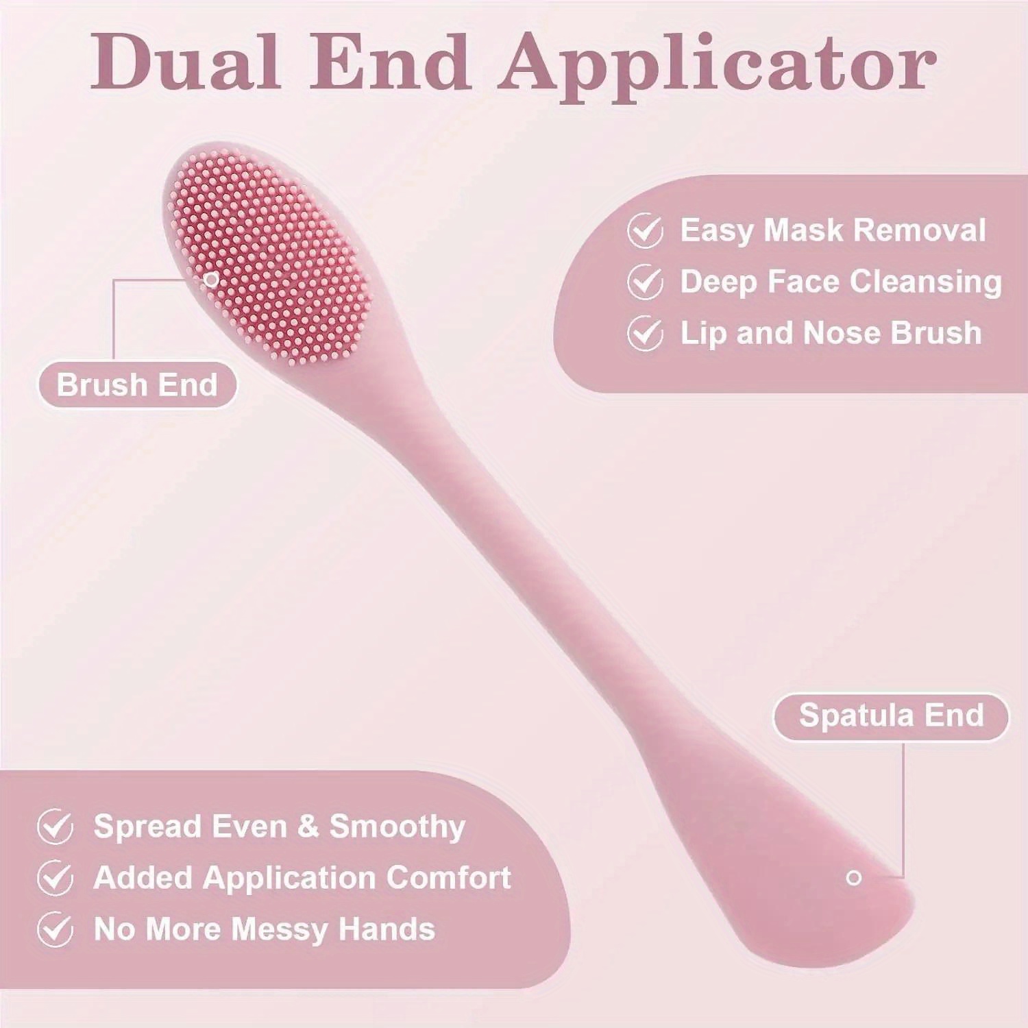 Double Head Facial Mask Brush  - Silicone Face Scrubber Electric review and price