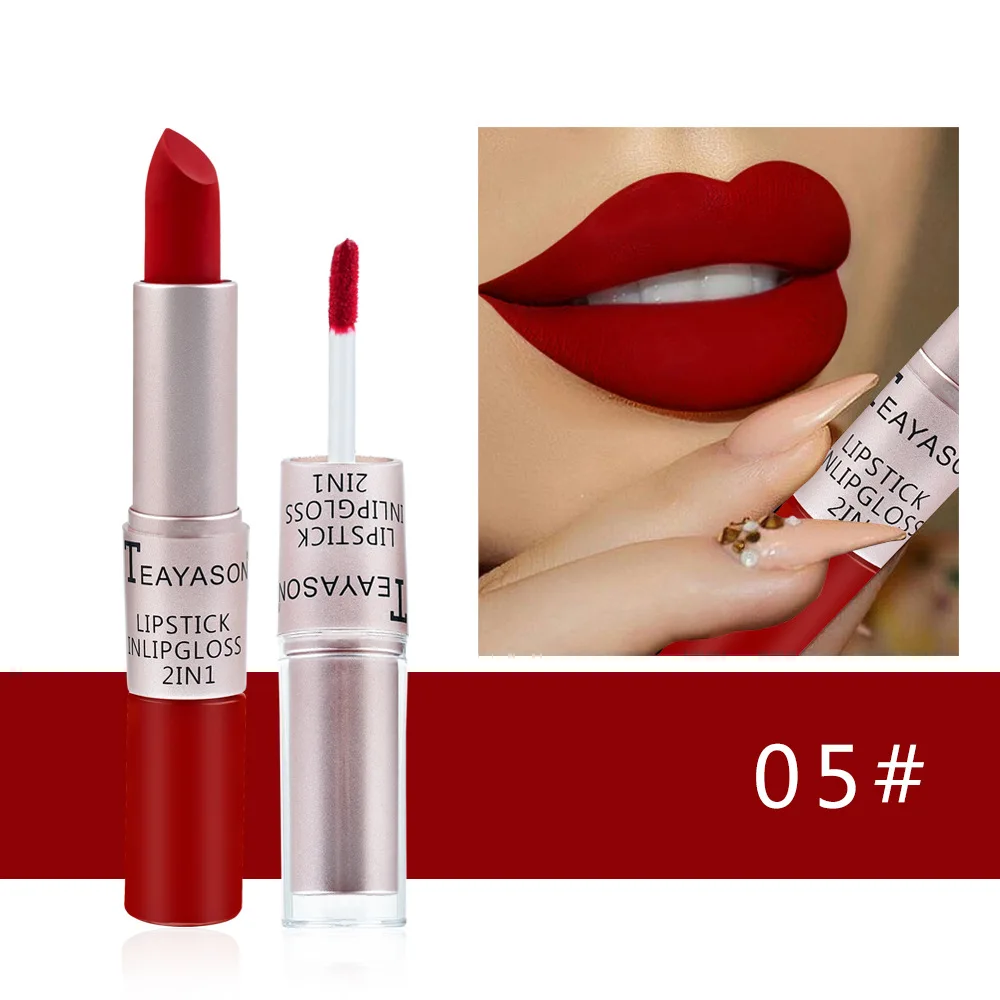 1PC Pink Lipstick Sexy Lip Glo - Matte Velvet Lip Tint Long Lasting review and price