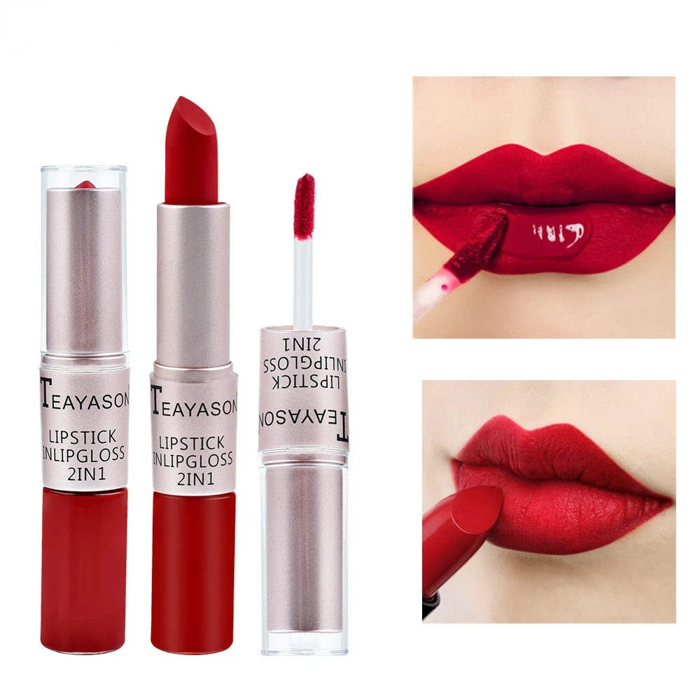 1PC Pink Lipstick Sexy Lip Glo - Matte Velvet Lip Tint Long Lasting review and price