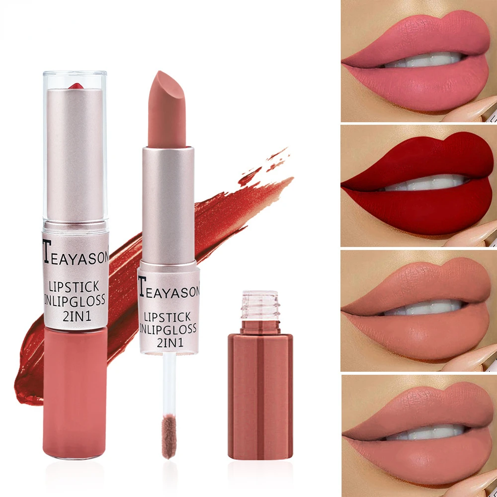 1PC Pink Lipstick Sexy Lip Glo - Matte Velvet Lip Tint Long Lasting review and price