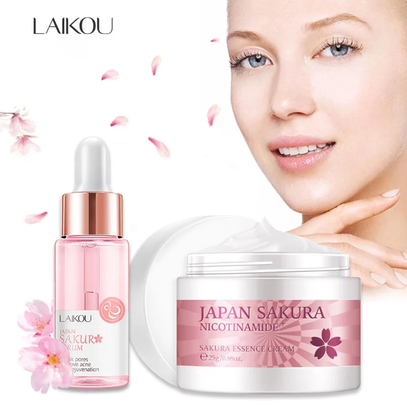 LAIKOU Sakura Serum And Collag - Niacinamide Pore Shrinking Essence review and price
