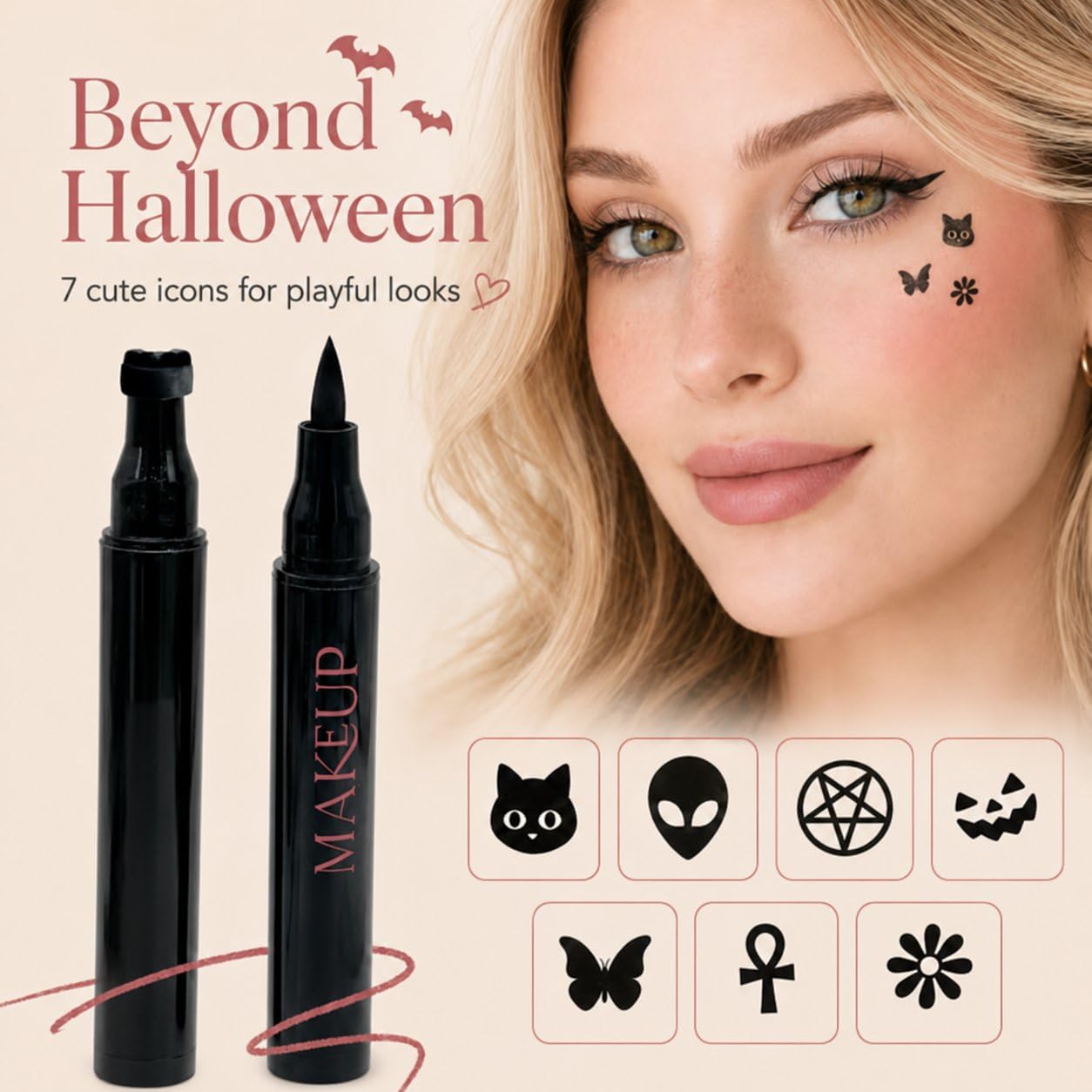 Halloween Dual-Ended Stamp Eye - Waterproof Liquid Eyeliner Pen review and price