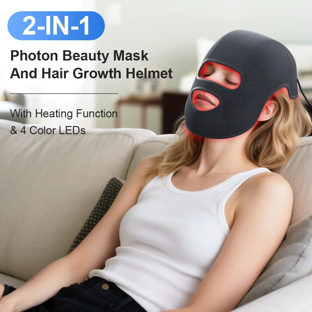 4Colors LED Hat&Face Mask Red  - Led Light Therapy Face Mask review and price