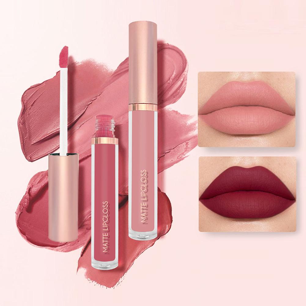 3pcs/set Nude Lip Gloss Matte  - Matte Velvet Lip Tint Long Lasting review and price