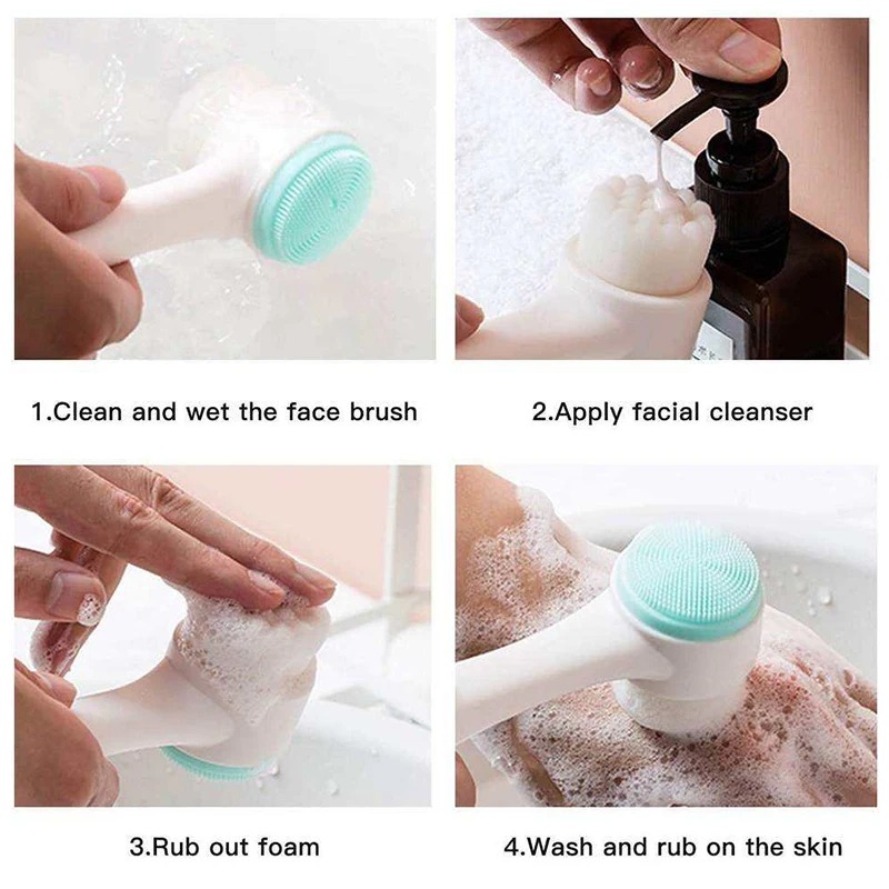 3D Double-sided Manual Facial  - Silicone Face Scrubber Electric review and price