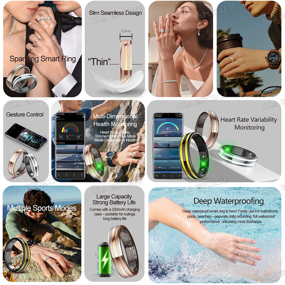 New 6.3mm Thin Smart Ring Heal - Health Monitors review and price
