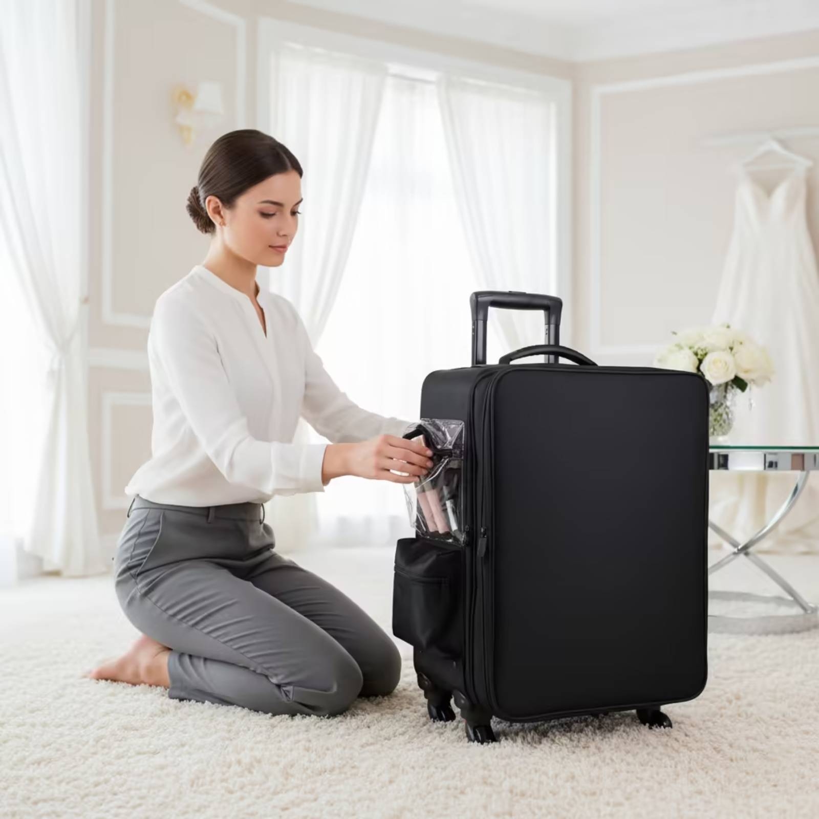 Makeup Case with Rotating Whee - Makeup review and price