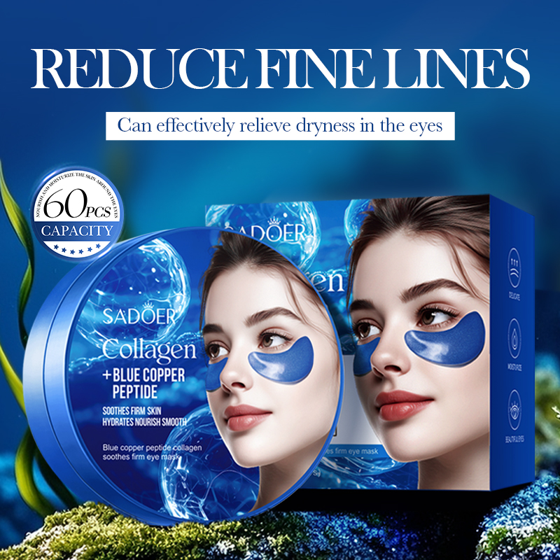 60pcs SADOER Caffeine Crystal  - Collagen Under Eye Patches review and price