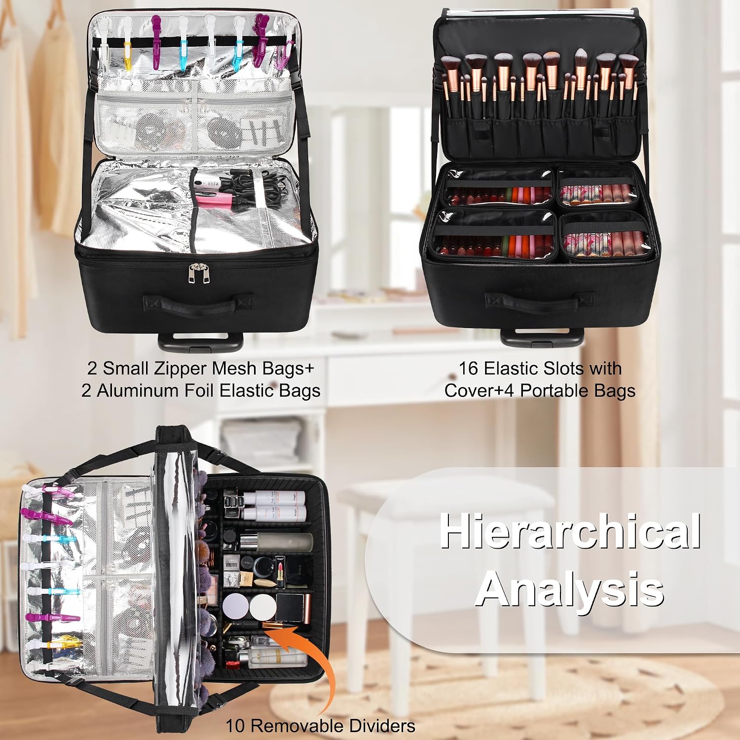Extra Large Rolling Makeup Tra - Makeup review and price