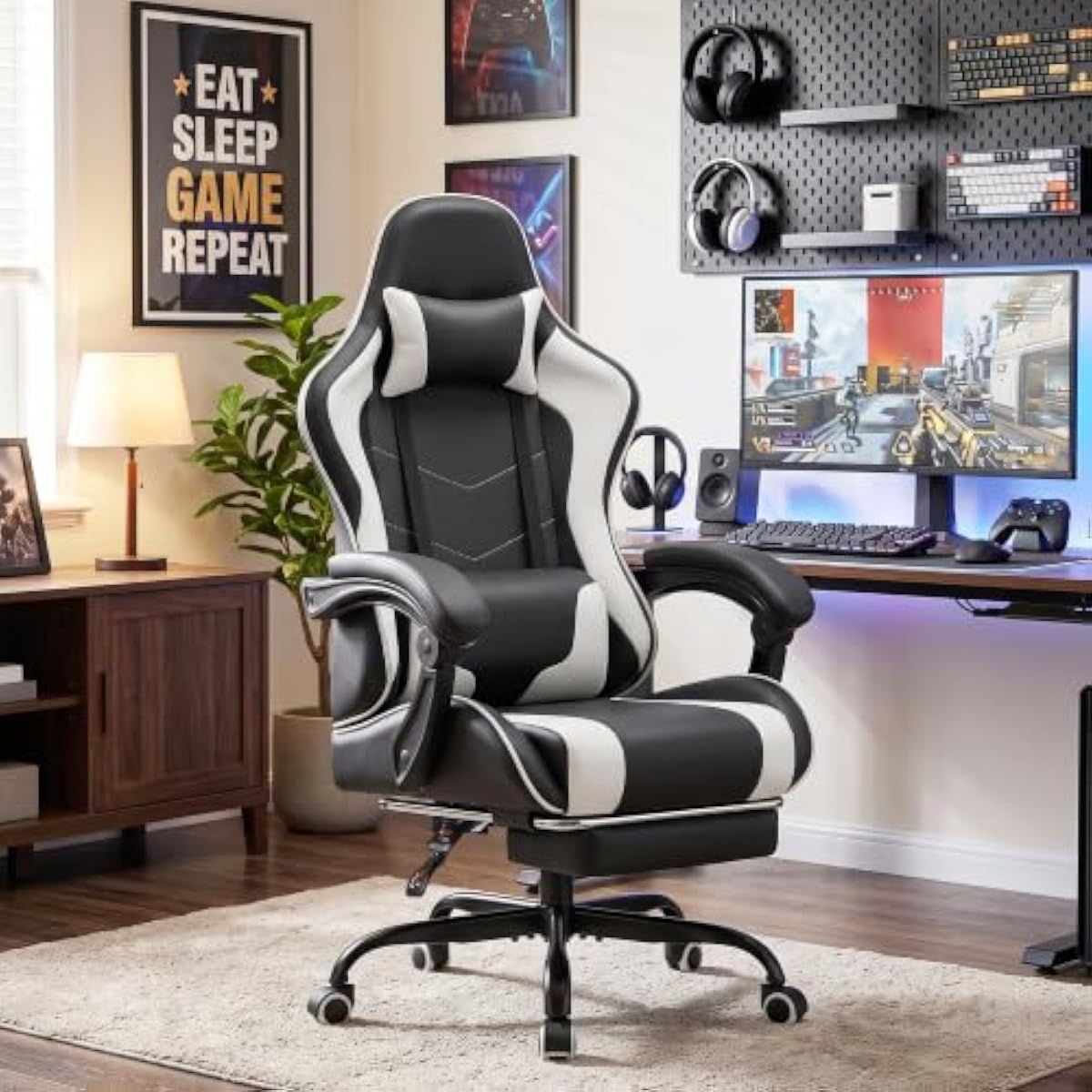 Gaming Chair with Adjustable H - Massage review and price