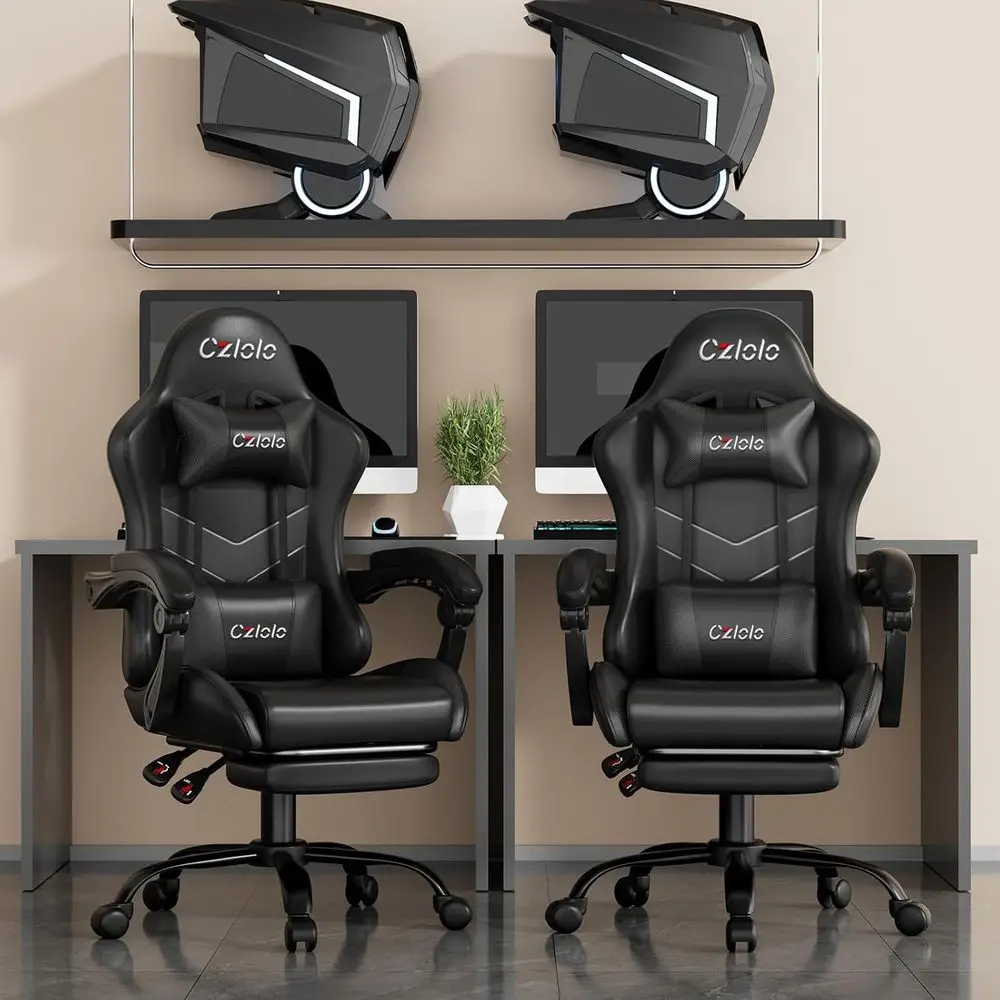 Ergonomic Gaming Chair with Fo - Massage review and price