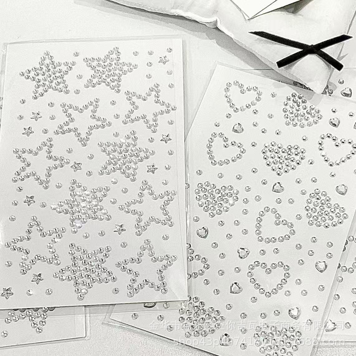 Silver Star Heart Rhinestone S - Nail Art review and price