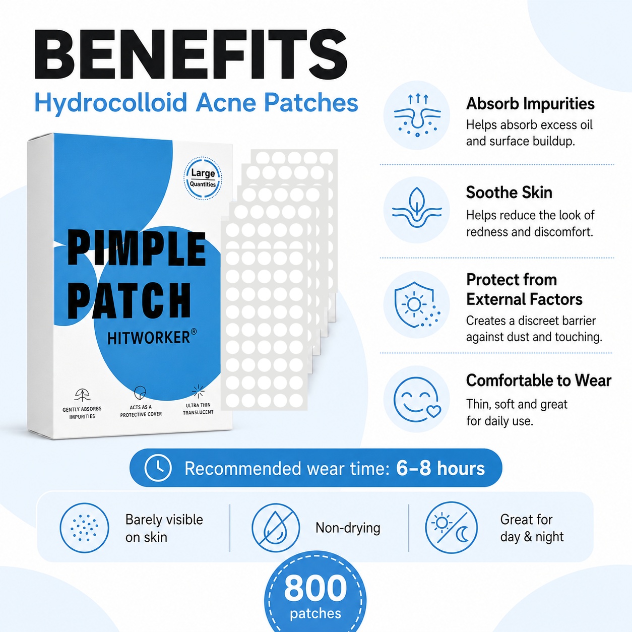 800Pcs Hydrocolloid Acne Pimpl - Skincare review and price