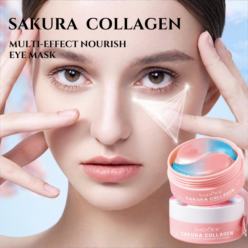 60Pcs Sakura Collagen Multi-Ef - Collagen Under Eye Patches review and price