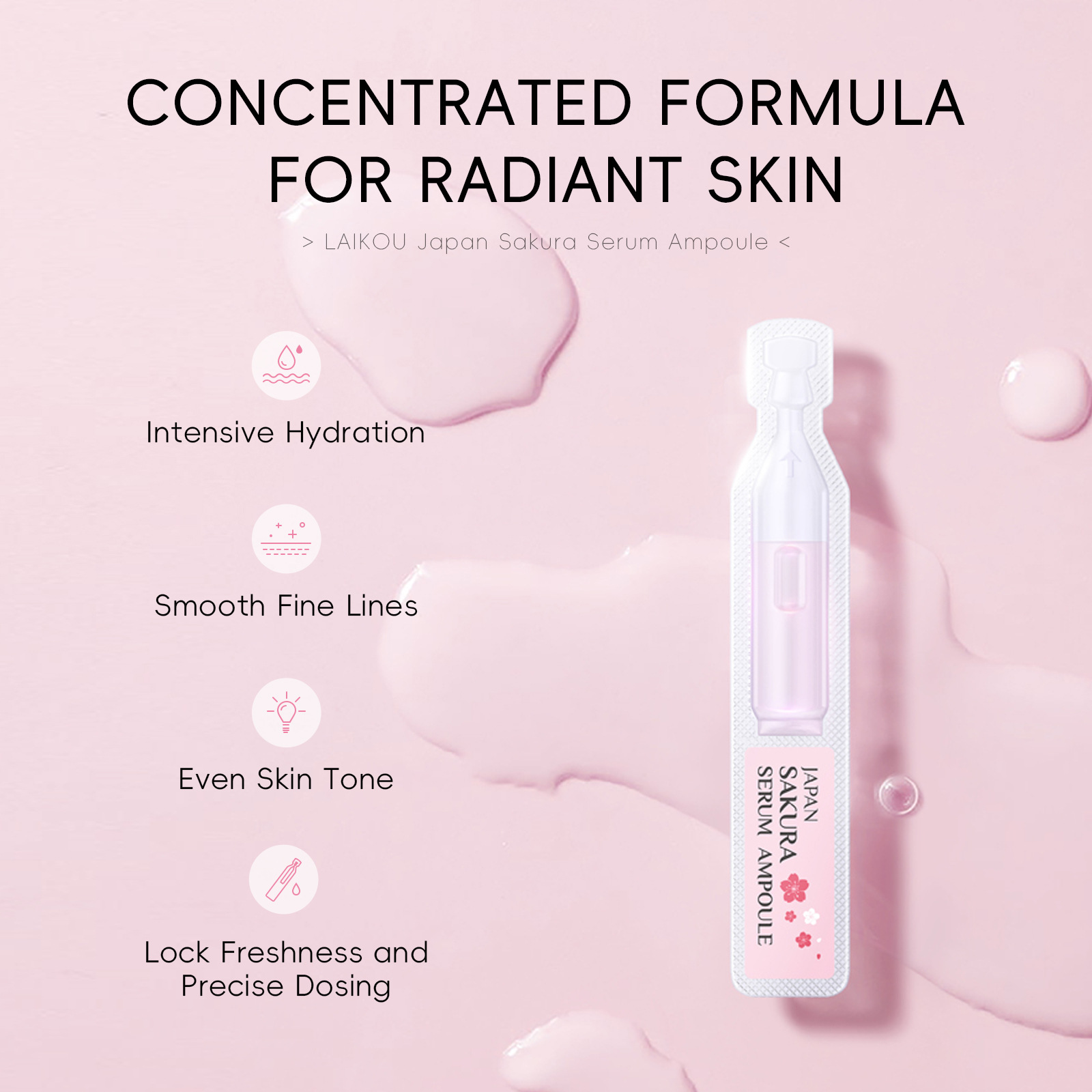 10pcs Sakura Moisturizing Face - Niacinamide Pore Shrinking Essence review and price