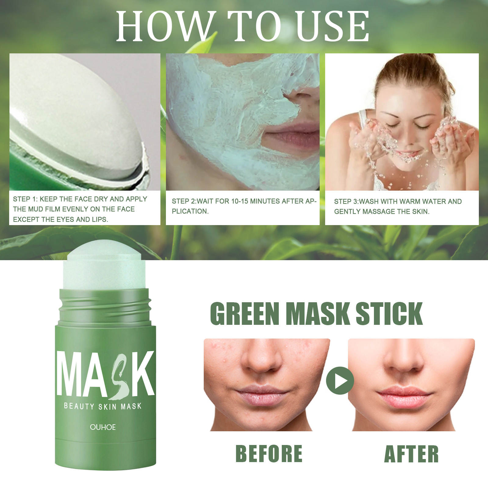 Green Tea Solid Mask Stick - D - Green Tea Cleansing Clay Mask review and price